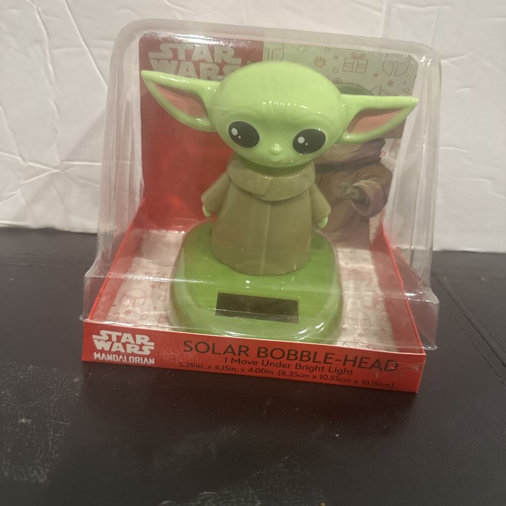 Star Wars The Mandalorian Grogu Baby Yoda Solar Bobble Head